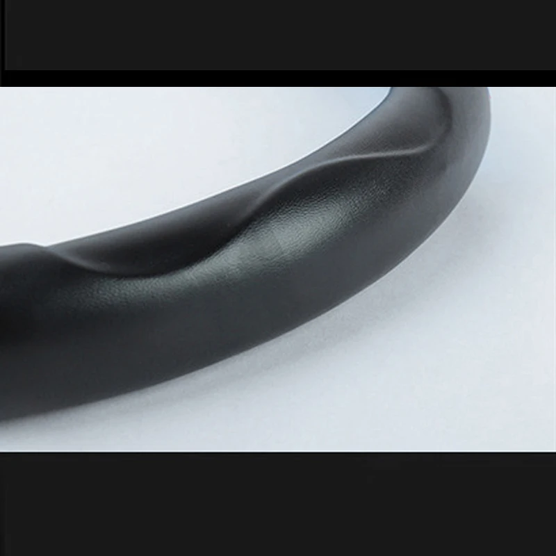 

Carbon Fiber Car Steering Wheel Cover Dustproof Black Non-slip Faux Leather 38cm Stitching Universal New Hot Durable