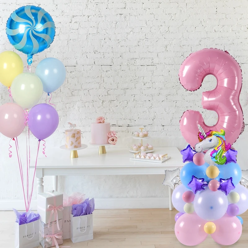 55 шт. радужные воздушные шары в виде единорога 32 дюйма|Воздушные и аксессуары| |