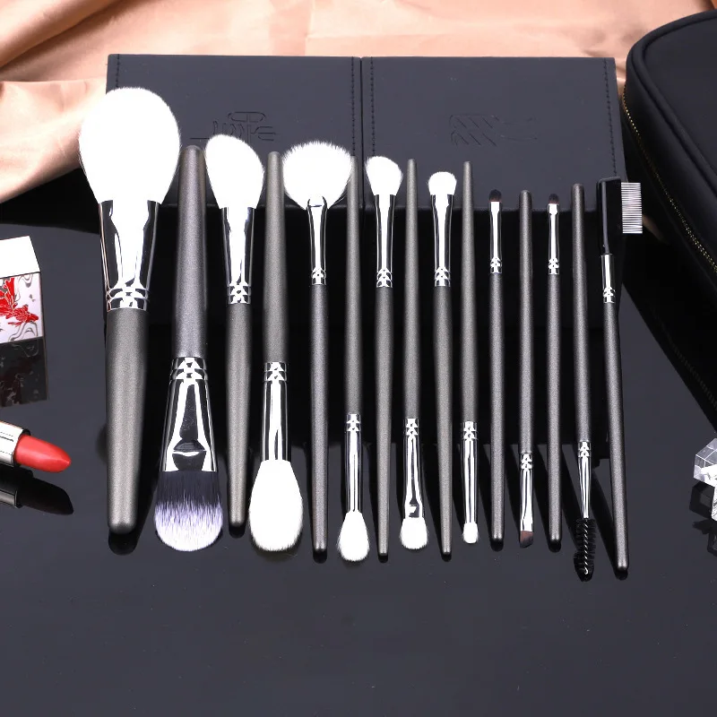 

New Arrival Goat Hair Makeup Brushes Set Professional Kit 15pcs Brochas Maquillaje Makeup Brush Beauty Tool makeup Powder Brush