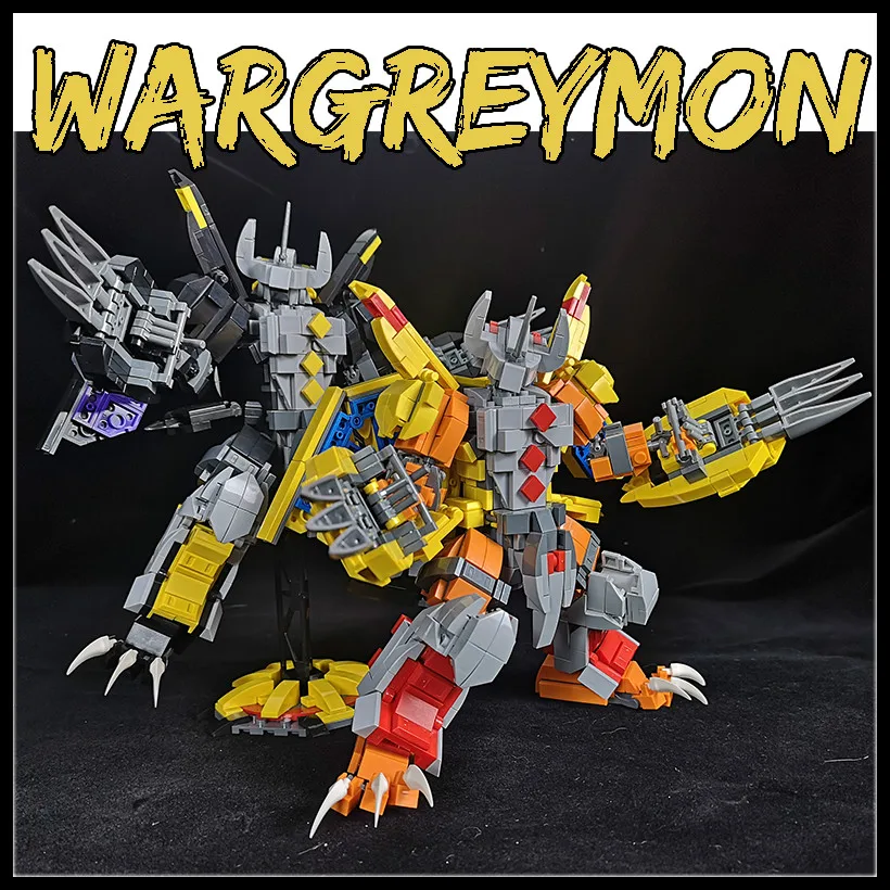 

770PCS MOC Digimon Adventure WarGreymon DIY Assembling Blocks MINI Particle Building Blocks Auction Model Toy Kids Gifts