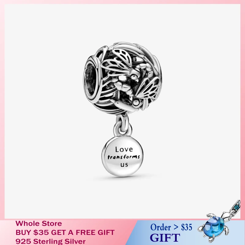 Новинка 2020 ажурные подвески в виде стрекозы подходят для оригинальных браслетов