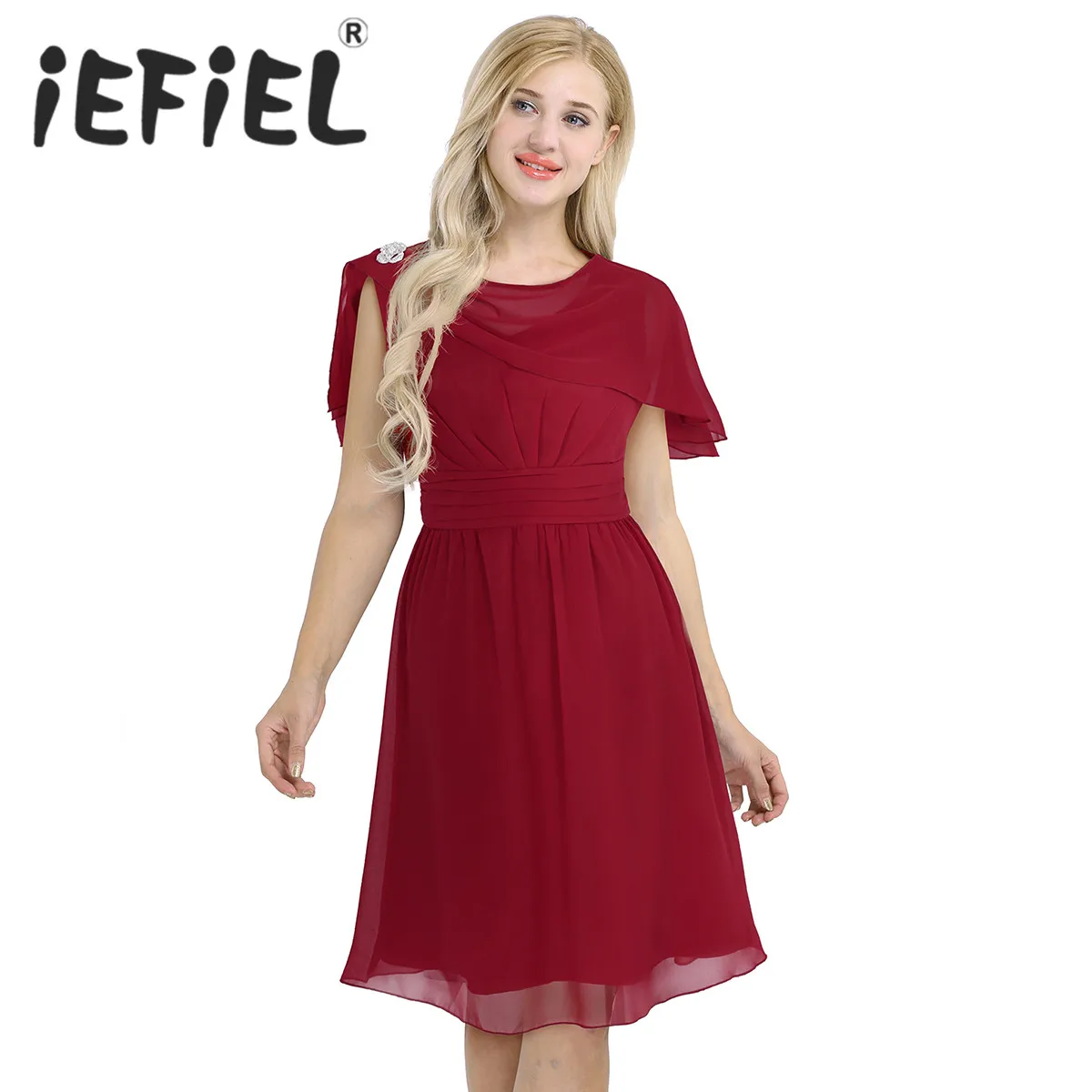 

Элегантные женские платья подружки невесты, ТРАПЕЦИЕВИДНОЕ шифоновое платье принцессы, летнее платье для официального мероприятия, Тюлевое платье