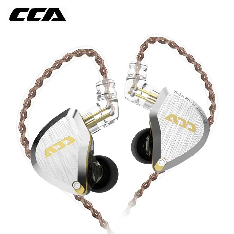Проводная гарнитура Cca C12 5BA + 1DD гибридные наушники-вкладыши оригинальные