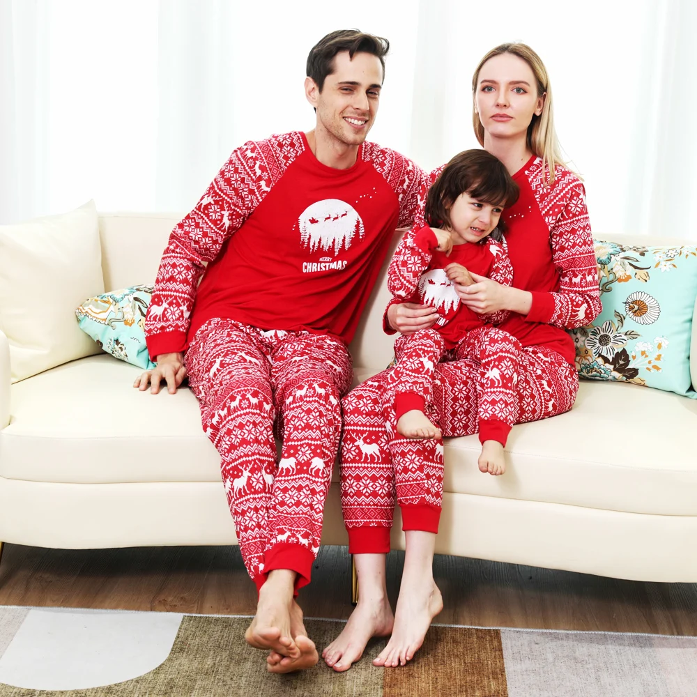 

Family Christmas Pajamas Matching 2021 Deer Mommy And Me Pyjamas Clothes Sets Look Sleepwear Mother Daughter Father Son Outfit