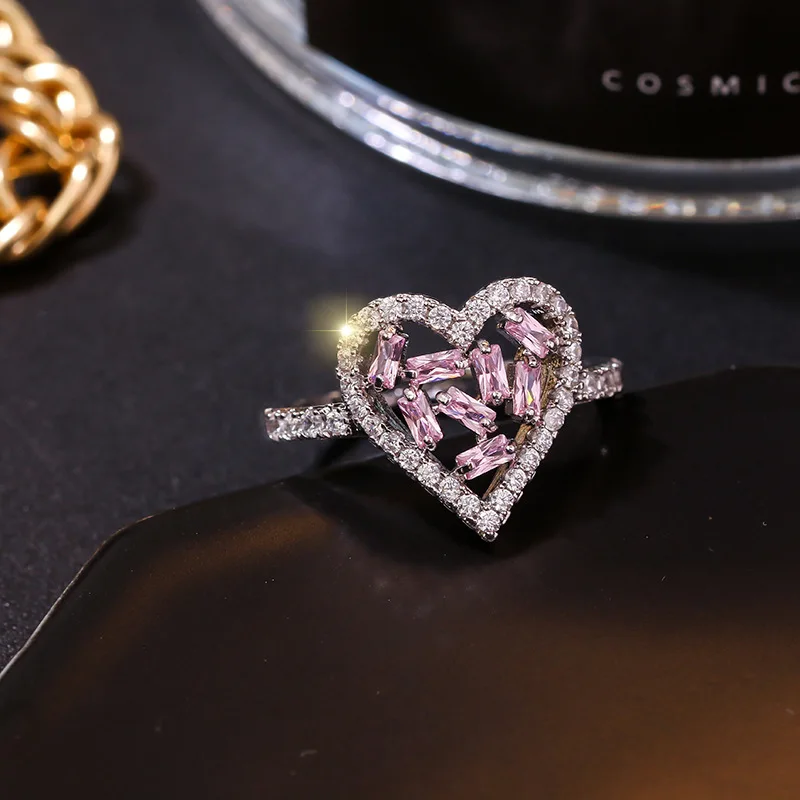 Женское кольцо с кубическим цирконием SIPENGJEL регулируемое J Z0087|Кольца| |