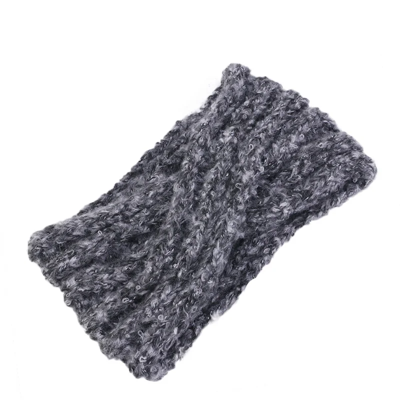 Новая женская зимняя супер мягкая вязаная головная повязка Мягкая резинка для