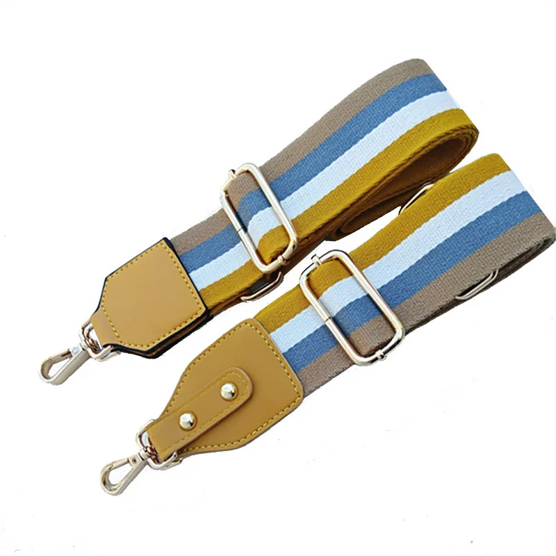 Colorful Striped Bag Wide Shoulder Strap Adjustable Messenger Women Handbag Handles Long Belts | Багаж и сумки