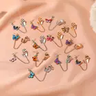 Серьги-клипсы с бабочками и феями женские, элегантные уникальные висячие украшения для ушей, 8 цветов, украшения для подарка, 2020