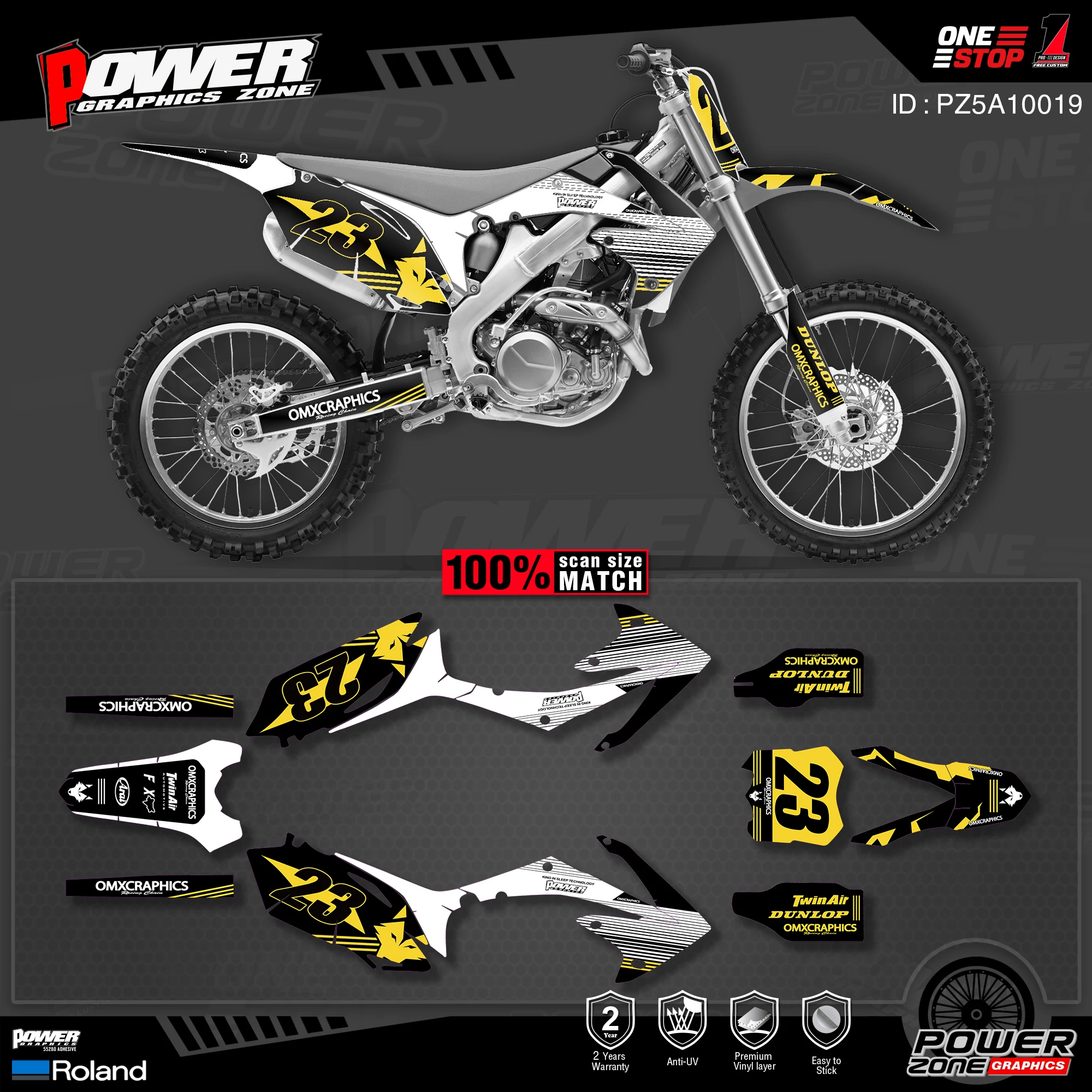 Персонализированные графические фоны PowerZone Набор наклеек для HONDA 2010 2012 2013 CRF250R 2009