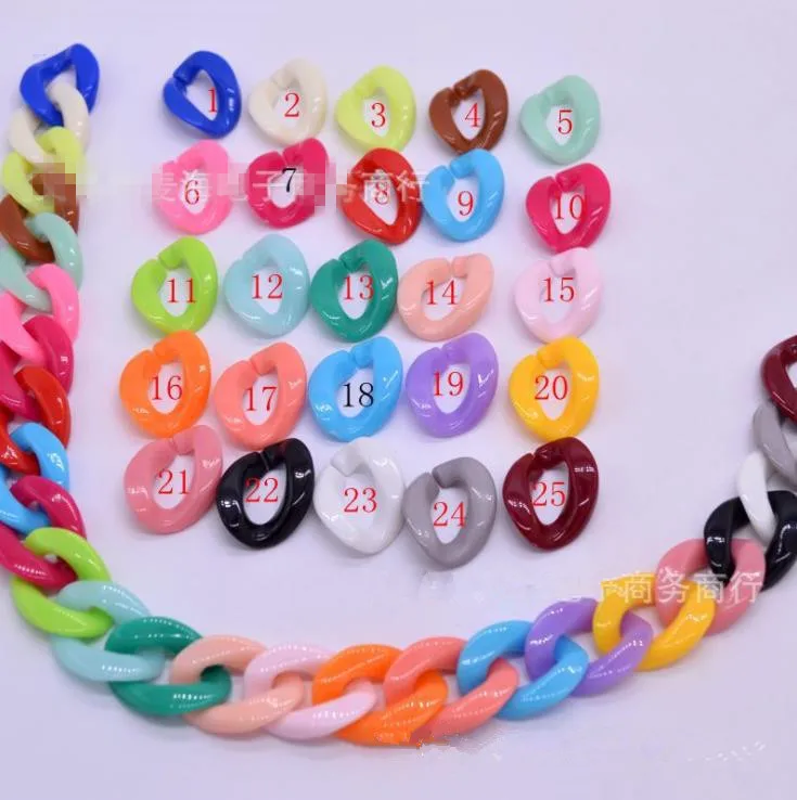 

23x17mm Acrylic Chain Links DIY Charm Accessories for Jewelry Making