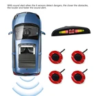 16,5 мм радар автомобиля комплект светодиодных датчиков парковки 4 датчика подсветка дисплея обратный резервный Радар монитор системы 9-16 В Бесплатная доставка