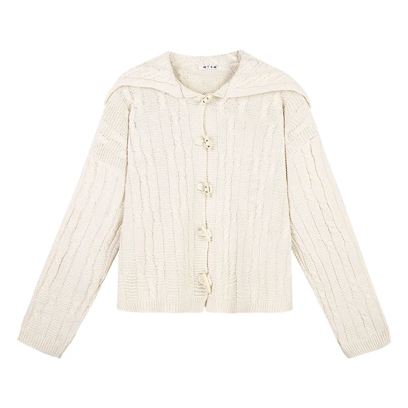 Свитер кардиган Женский вязаный на весну и осень Новый Нежный фасон 2021| |