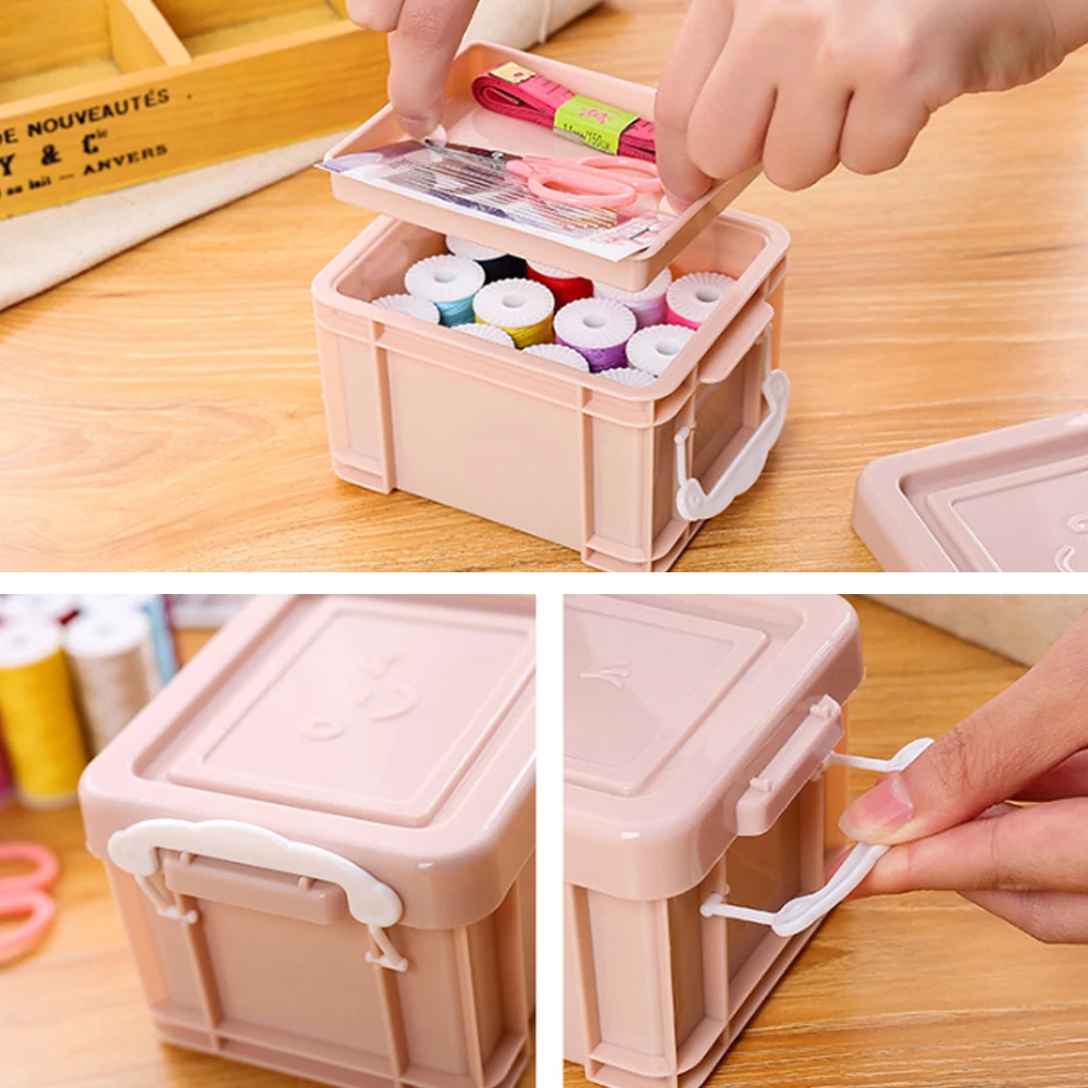 1 шт. набор инструментов для шитья коробка хранения рукоделия и украшения дома с