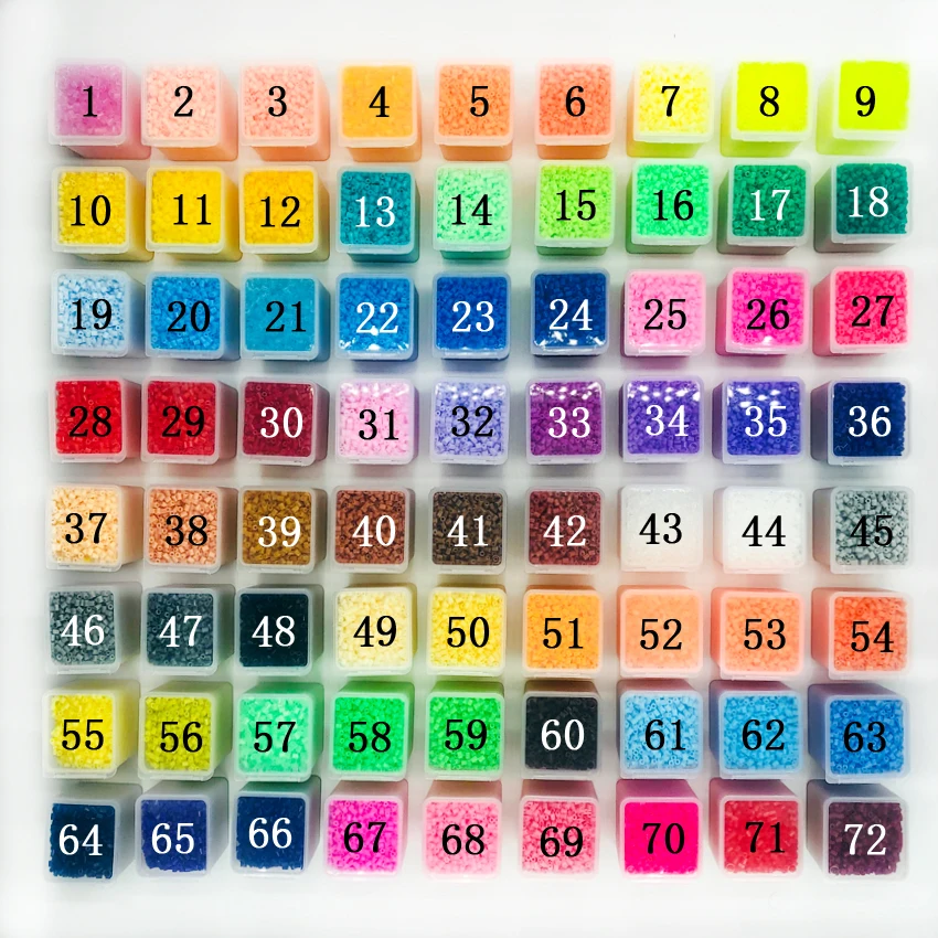 Бусины DOLLRYGA 72 Цвета 2 6 мм 2000 шт./кор. Perler железные бусины для детей Hama