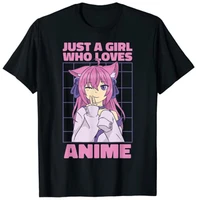 just a girl who loves anime shirts japanese cartoon otaku t shirt tops