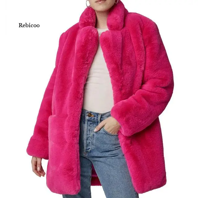 Зимнее пальто женская куртка из искусственного меха Женская Повседневная