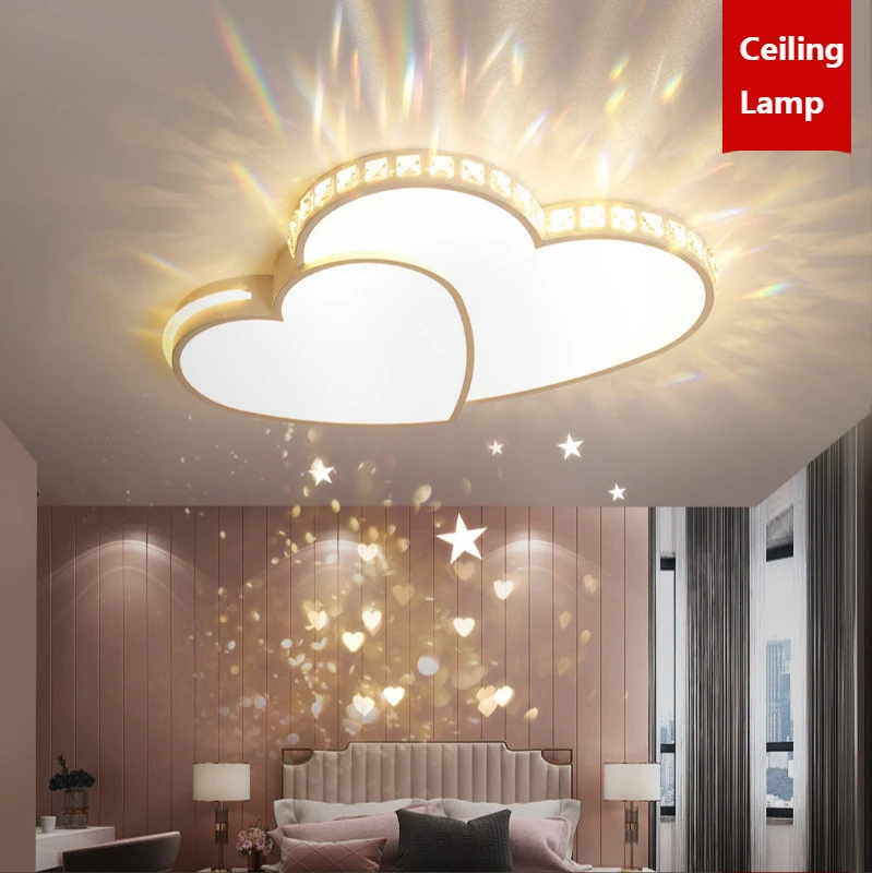 

Modern Chandelier Ceiling Lamp LED Chandeliers Heart Shape for Children's Room Living Room Bedroom Dining Room Dimming Fixture