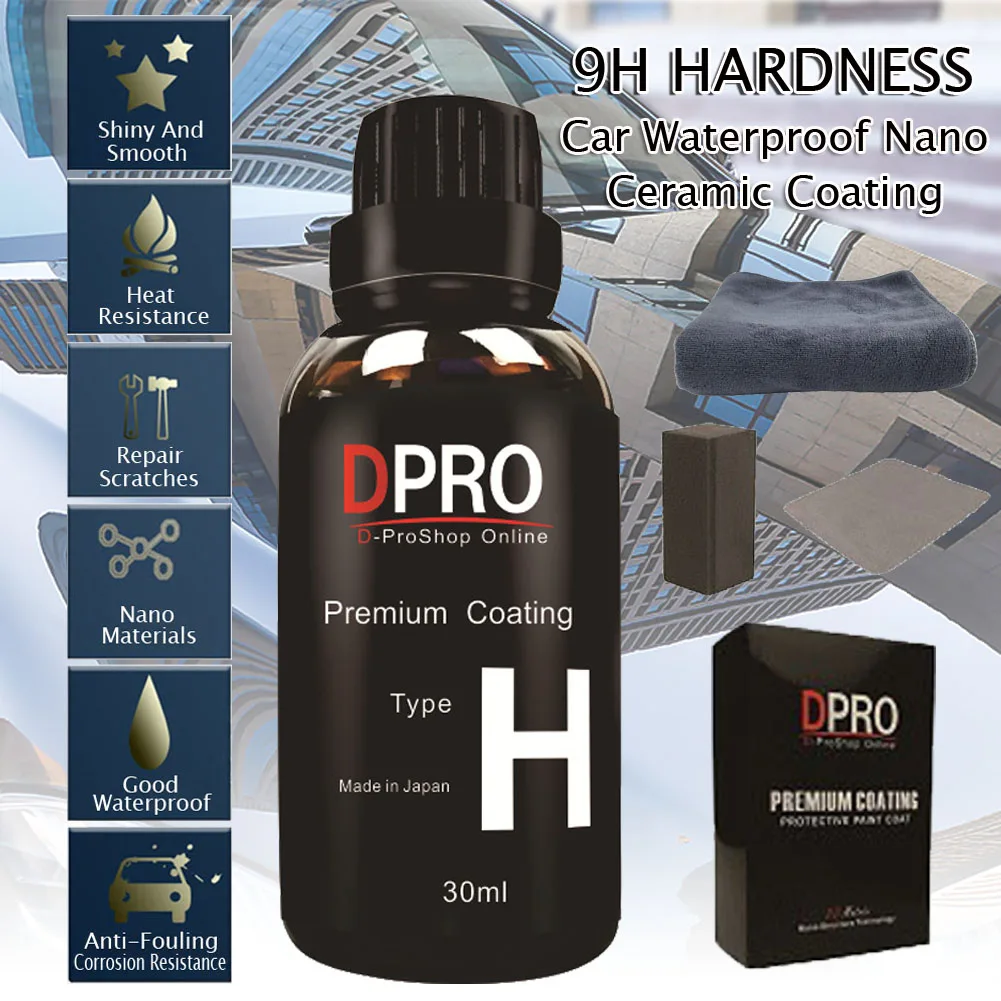 

30ml 9H Paint Care Car Polish Liquid Glass Ceramic Coat Anti-scratch Auto Detailing Glasscoat Super Hydrophobic Glass Coating