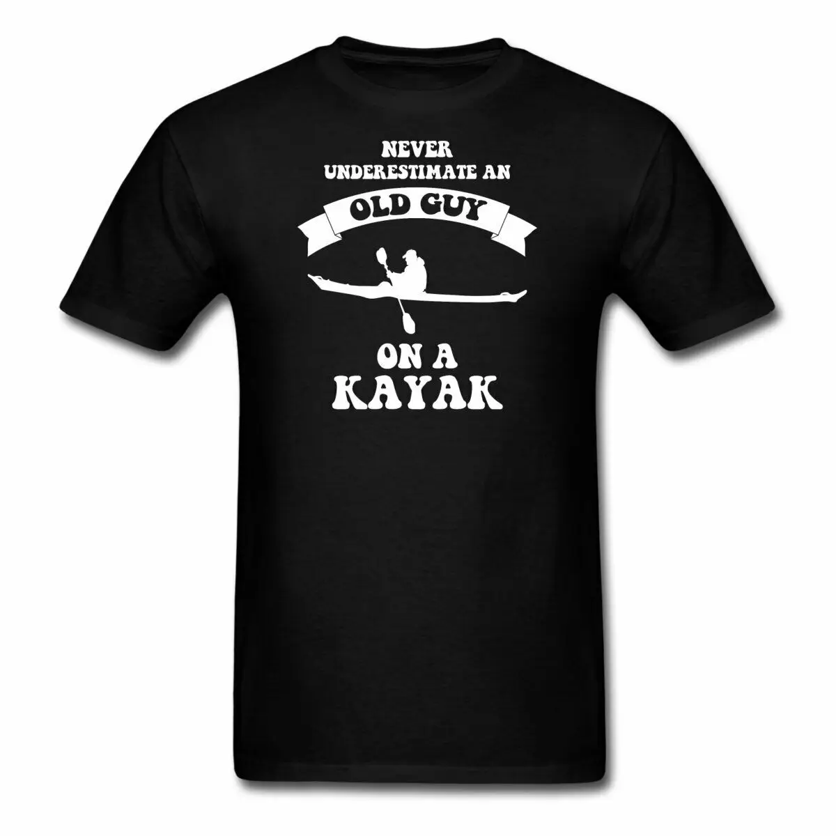 Мужская футболка для каякинга никогда не подучит старого парня на