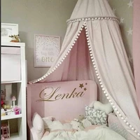 nordic style baby bed mosquito net kids canopy home room decoration new year curtain cotton hammock mosquito net decoration