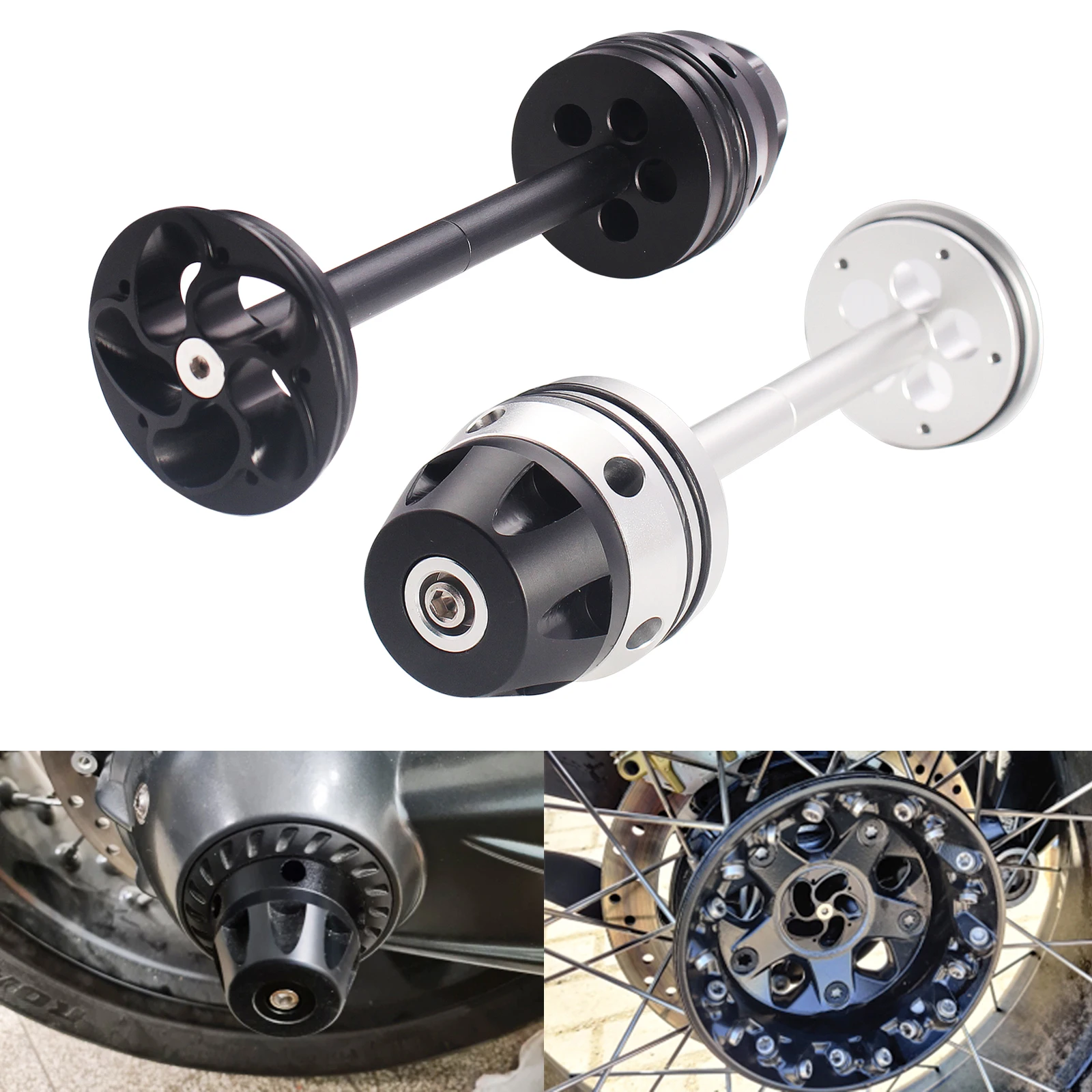 

Rear Defense Sliders Kit Wheel Protector For BMW R 1200 GS Adventure 2014-ON R1200RS LC R 1250 RT 2021-ON R1250RS Motorcycle