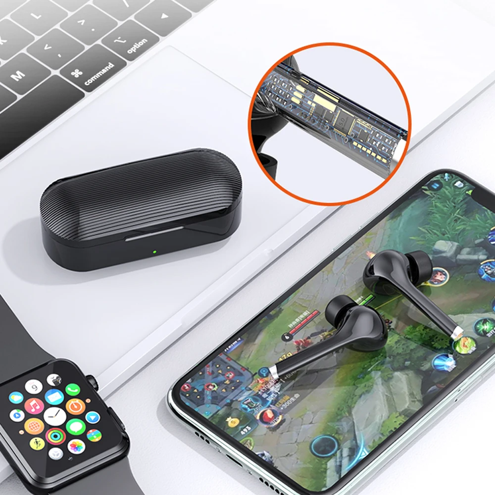 Aixin мини Портативный 5 0 TWS12 Беспроводной наушники с зарядный чехол In Ear дизайн Smart