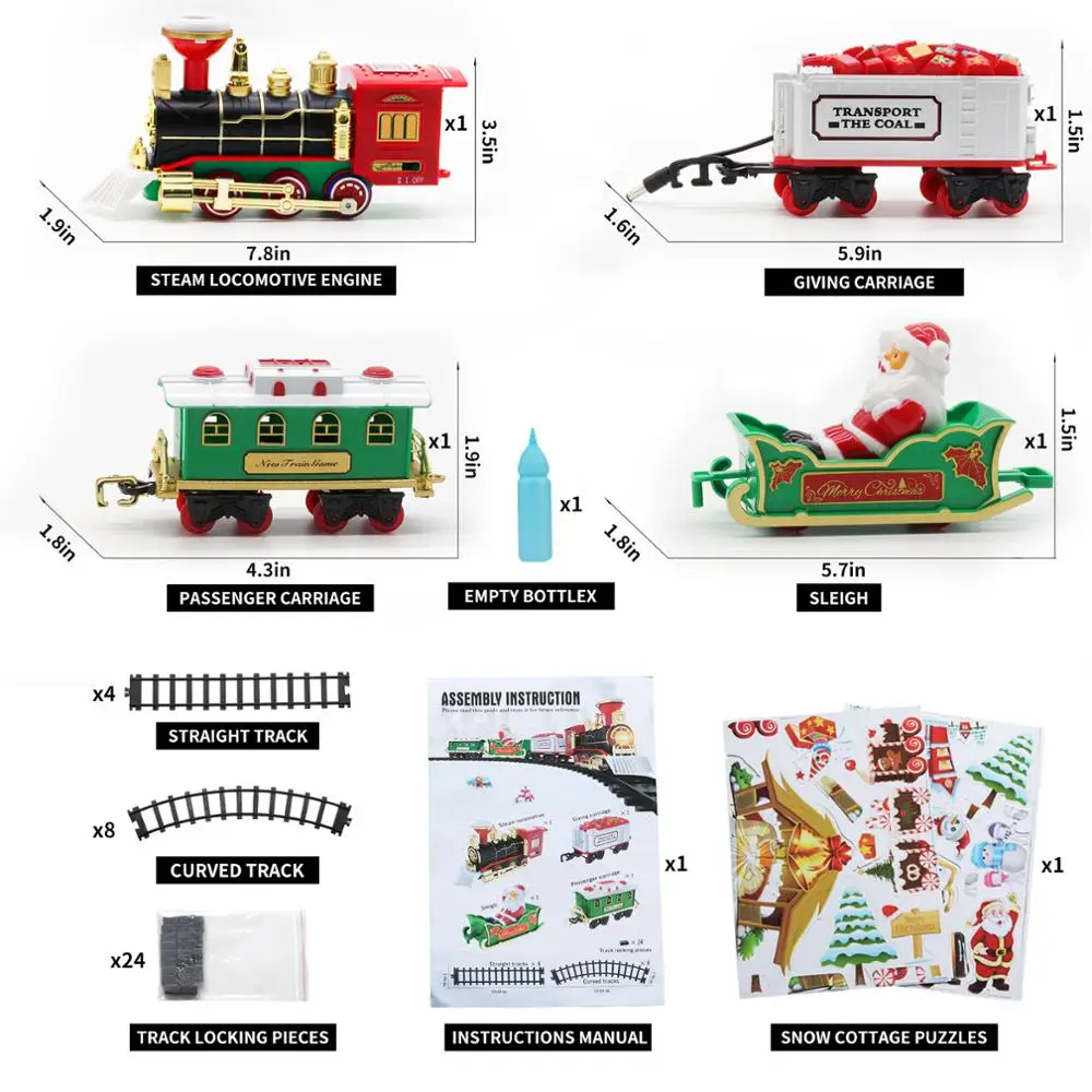 Электрический игрушечный поезд набор автомобиля железной дороги и отслеживает