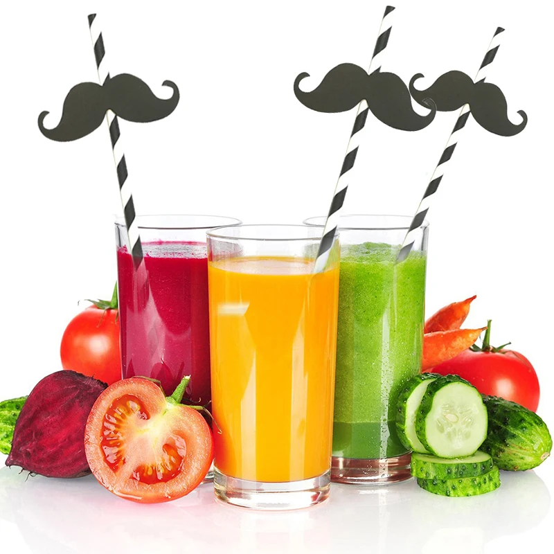 6 шт./упак. черно белые бумажные трубочки в полоску свадебные декоративные