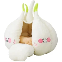 garlic dog bed warm pet cat cave bed comfortable pet nest small dog kennel house for pet amazing plush puppy bed
