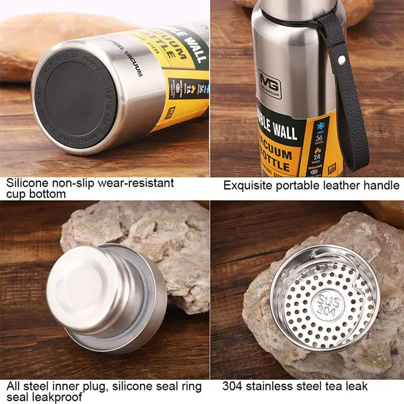 

Vacuum Flasks Thermos Double Wall Stainless Steel Thermos Cup Large Capacity Portable Outdoor Thermos Bottle