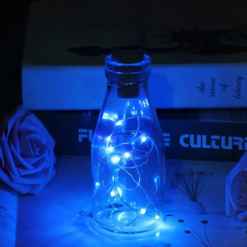 Романтический Водонепроницаемый LED Цветной Звездное светильники пробка