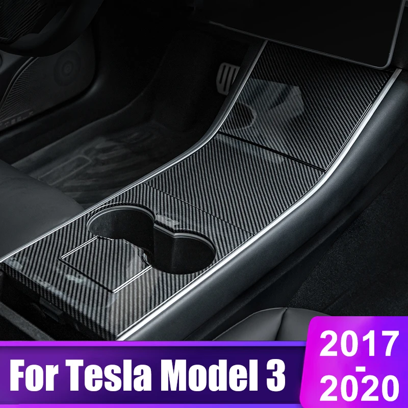 

For Tesla Model 3 2017- 2019 2020 Model Three Car Central Control Panel Cover Protective Trim Sticker ABS Interior Accessories