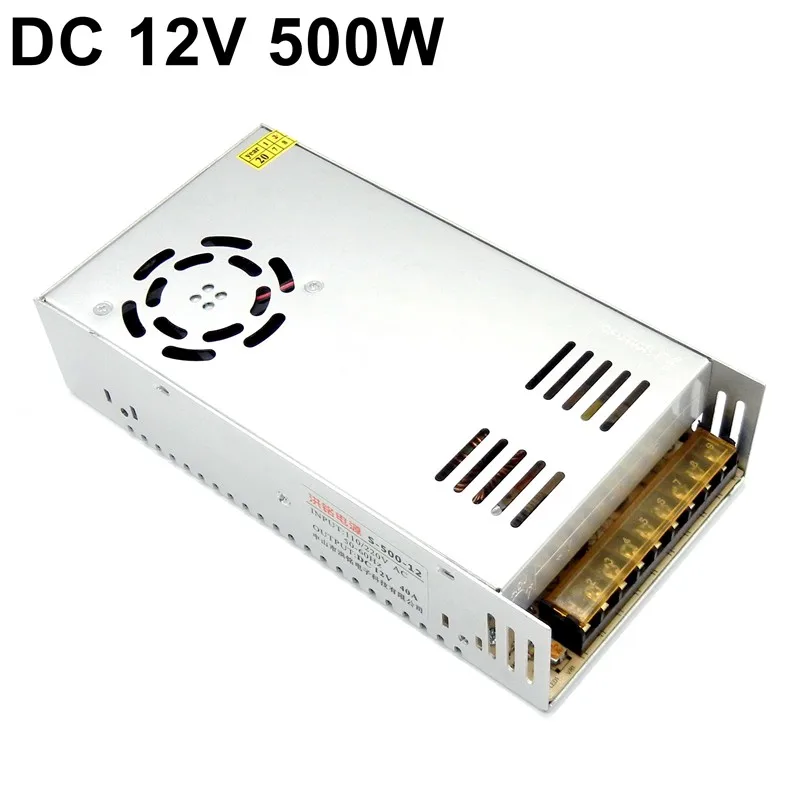 Регулируемый драйвер импульсного источника питания 40A 500 Вт ac 110 В 220 к DC 12