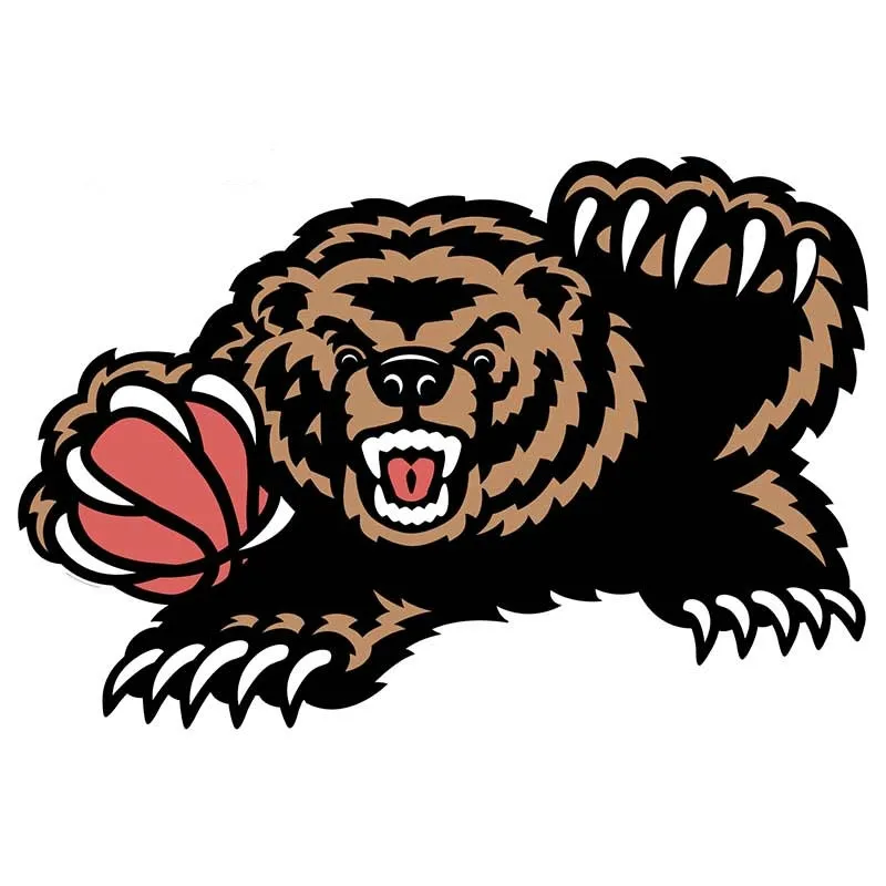 

Car stickers Memphis grizzly bear basketball car window bumper car stickers PVC creative motorcycle car decoration 13cmx9cm