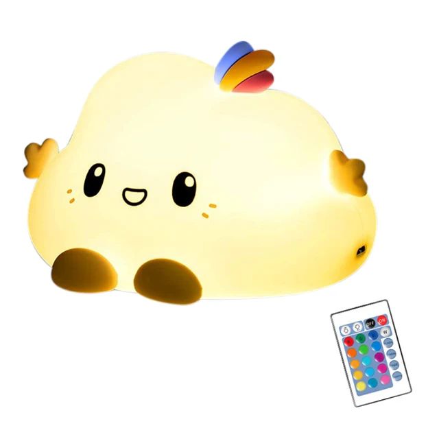 

Big deal Cloud Night Light LED Light with Contact Sensor Remote Control Soft Nursery Lamp Bedside Light for Kids Birthday Gift