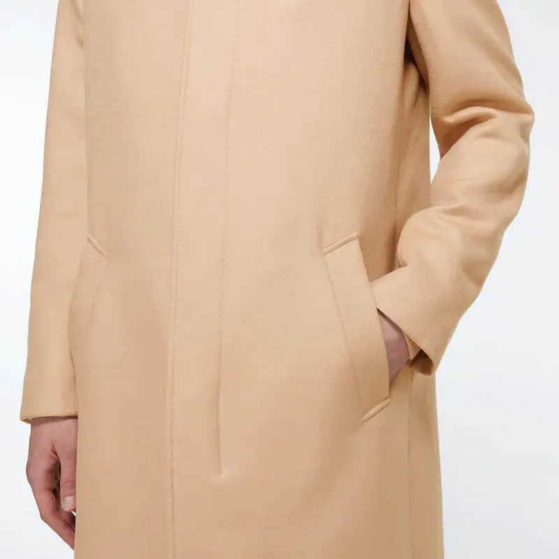 Пальто мужское длинное кашемировое до колен модная утепленная шерстяная