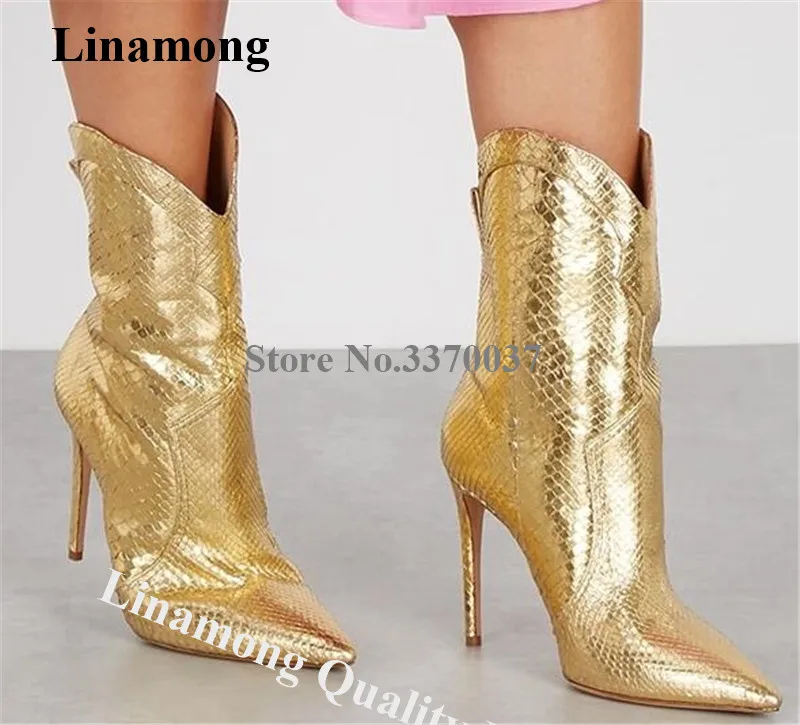 

Новейшие женские очаровательные кожаные ботинки с острым носком на шпильке короткие сапоги без шнуровки на высоком каблуке до середины икры строгие туфли