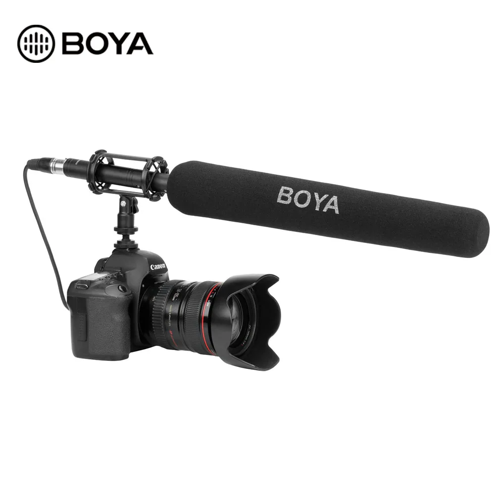 

BOYA BY-PVM3000L Shotgun Microphone 30° Supercardioid Electret Condenser Mic for DSLR Camera Camcorder Audio Recorder Interview