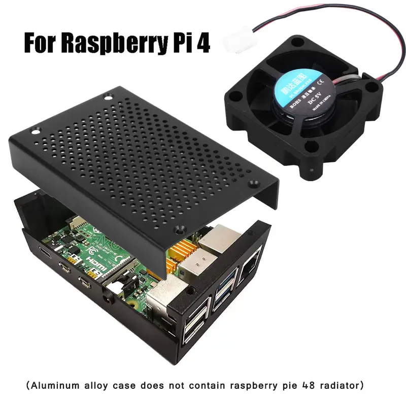 Новый корпус из алюминиевого сплава металлический чехол подходит для Raspberry Pi 4 Model