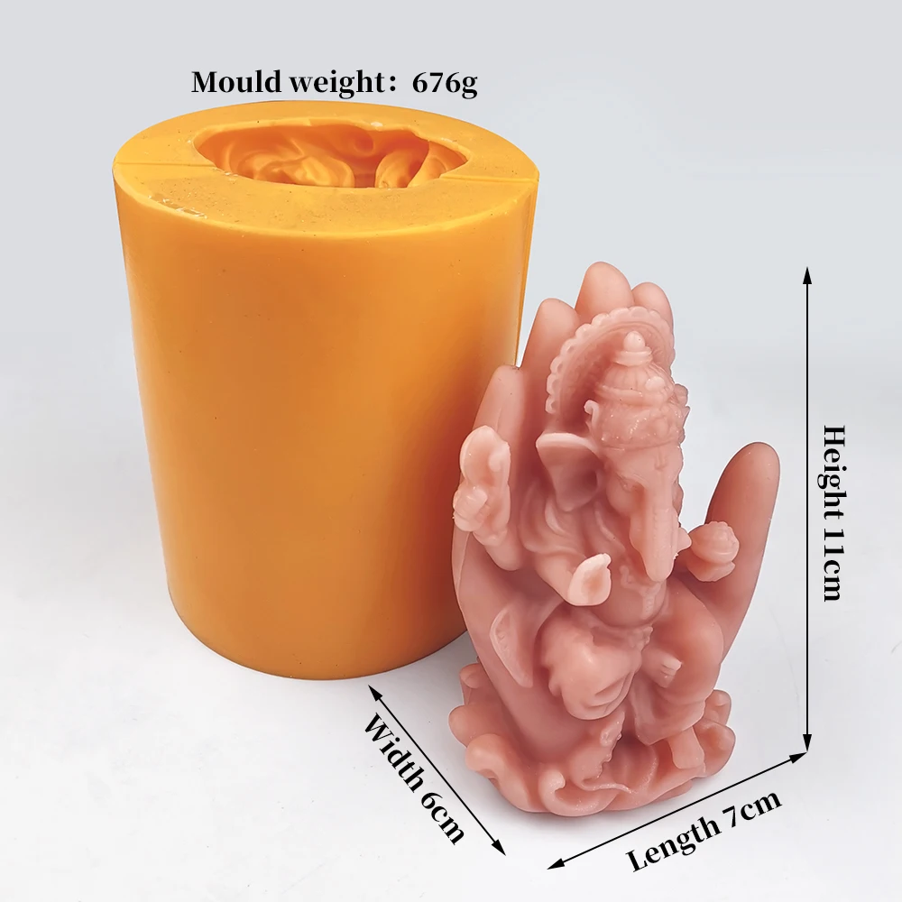 

Силиконовая форма в виде слона Будды в ладони для свечей, гипсовые свечи, восковая форма, форма для ароматического воска и мыла, поделки для свечей из смолы