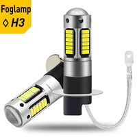 2x car fog lamp h1 h3 h27 880 881 led 6000k auto fog lamp day running light bulbs on cars accessories diode lamps white 12v
