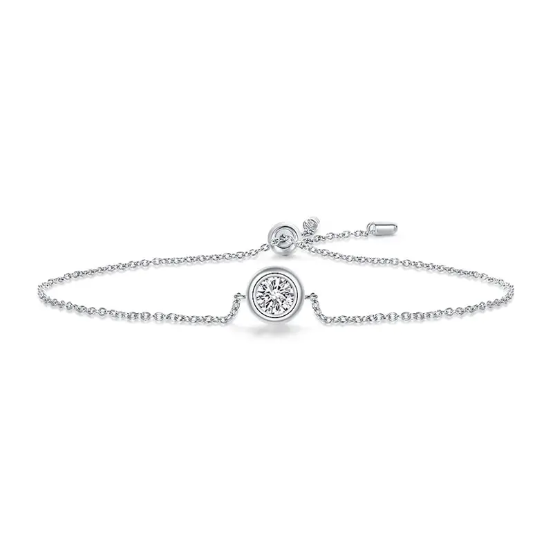 

Jazaz Fine Real 0.5 Carat D Color Moissanite Bracelet For Women Top Quality 100% 925 Sterling Silver Engagement Party B0907