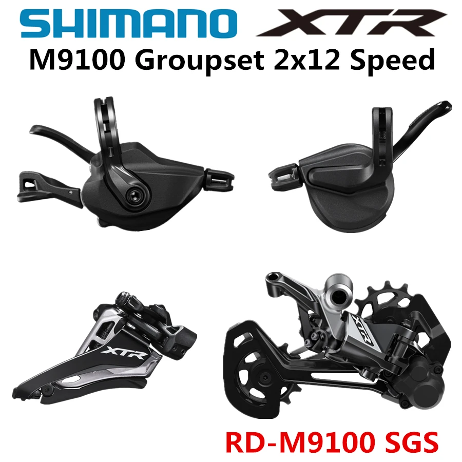 Набор групп SHIMANO DEORE XTR M9100 2x12 Скоростей 24 скорости 45T 51T рычаг переключения передач