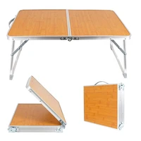 computer desk folding table portable multifunctional small collapsible bamboo table for outdoor camping furniture