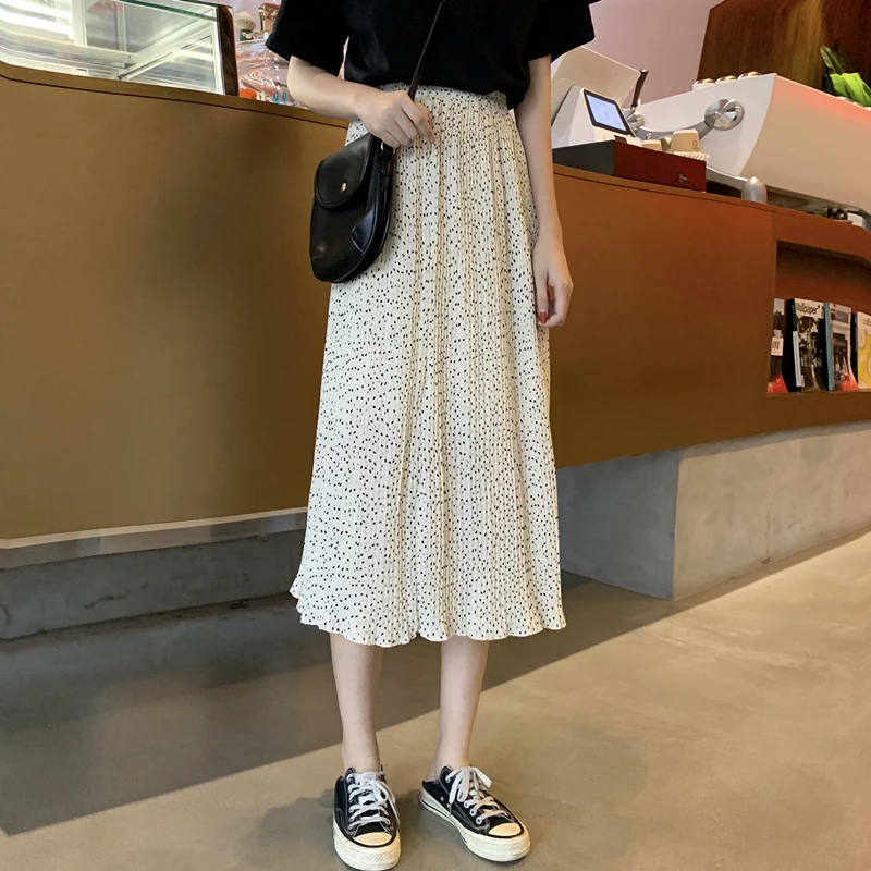 Плиссированные юбки для беременных винтажные шифоновые Регулируемая Талия