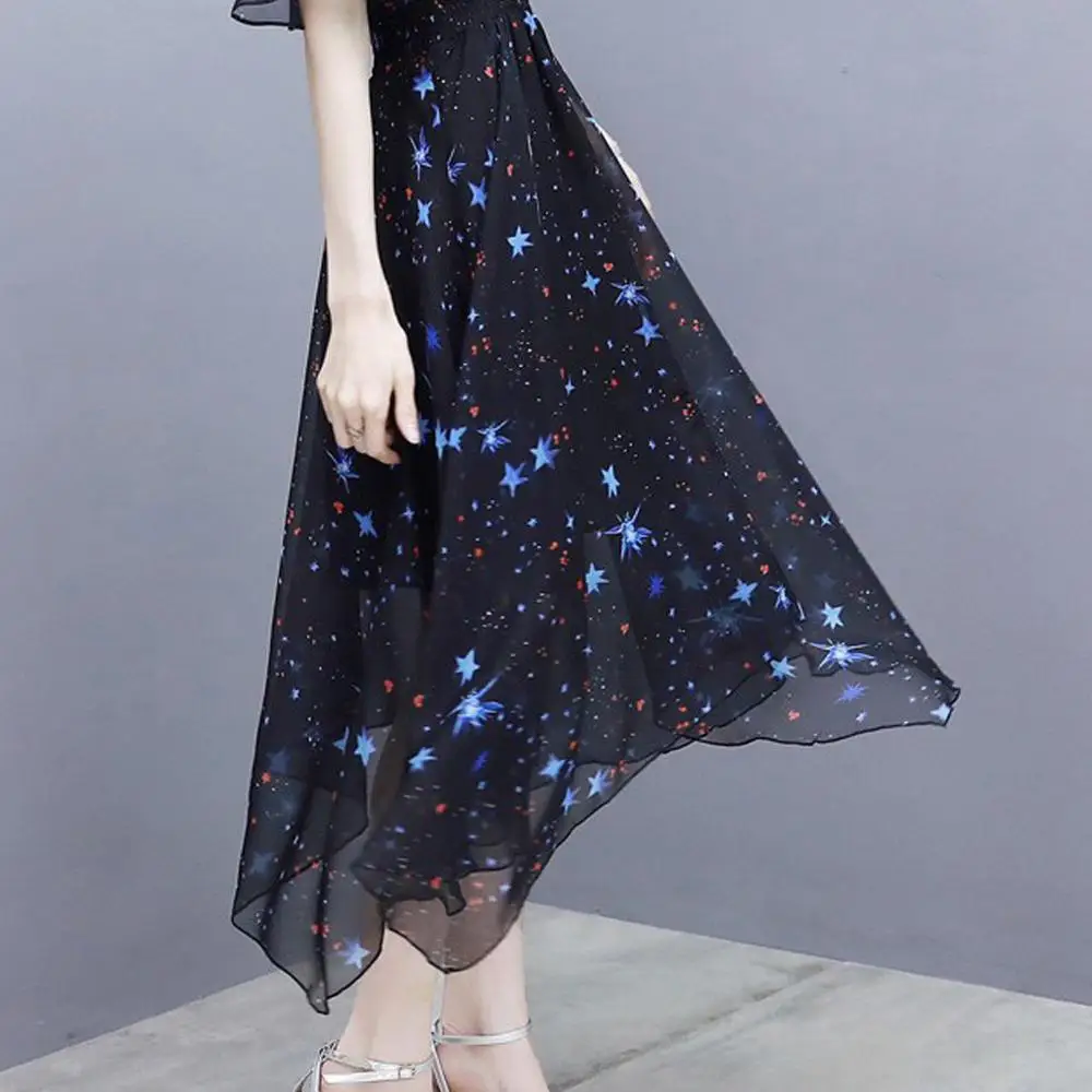 Тонкий осенне-зимнее платье принцессы с милым принтом для женщин 2019 повседневная