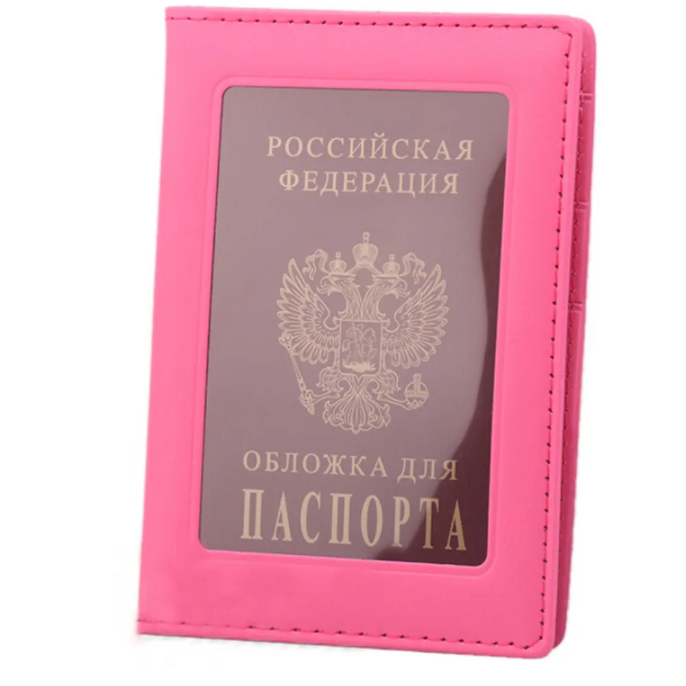 

Transparent Russia Passport Cover Clear Card ID Note Holder Case for Travelling Passport Bags Business Case Office Supplies