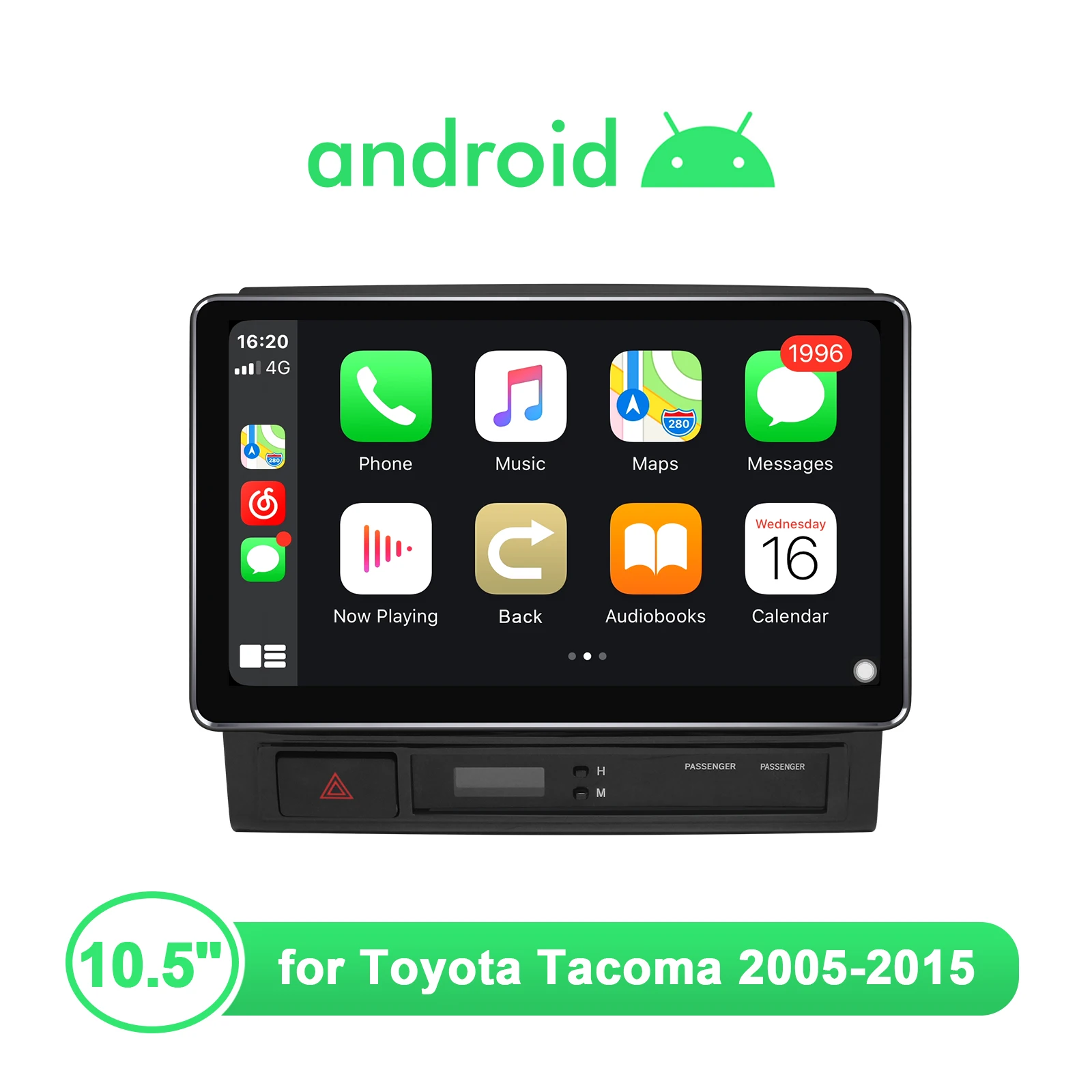 

10.5 Inch Car Radio Player Bluetooth 5.1 With GPS And Backup Camera Android 10.0 Head Unit Fast Boot For Toyota Tacoma 2005-2015