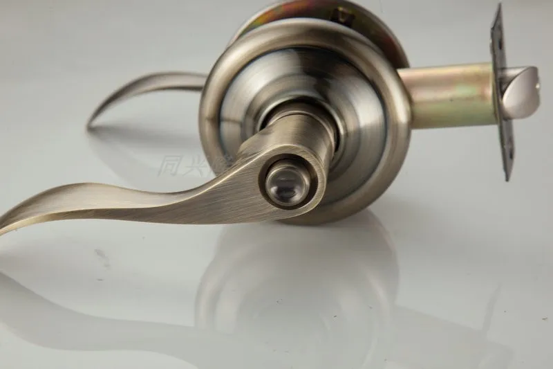 Нержавеющая сталь вход/частный/канал дверной замок Матовый никель дверная ручка