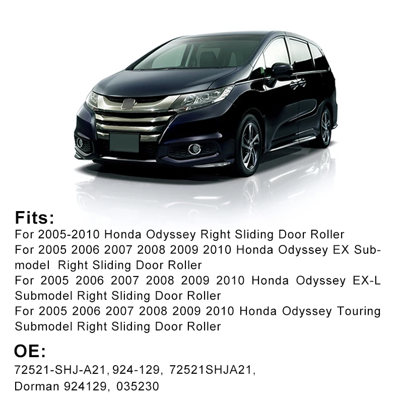 

SPEEDWOW Car Left Right Sliding Door Center Male Roller For Honda Odyssey EX EX-L Touring Model 2005 2006 2007 2008 2009 2010